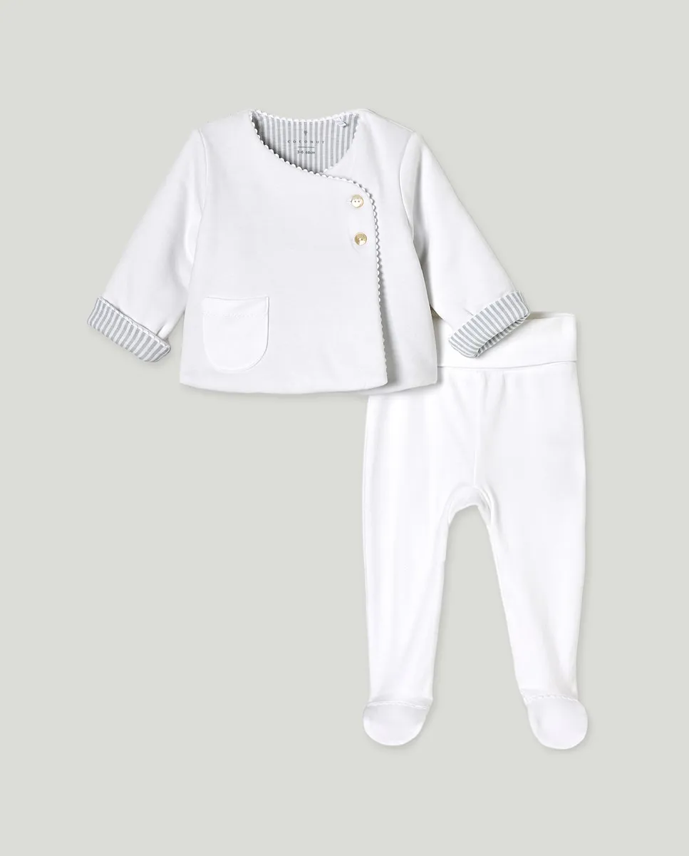 

Комплект для малыша с карманом и длинным рукавом Coconut El Corte Inglés, белый