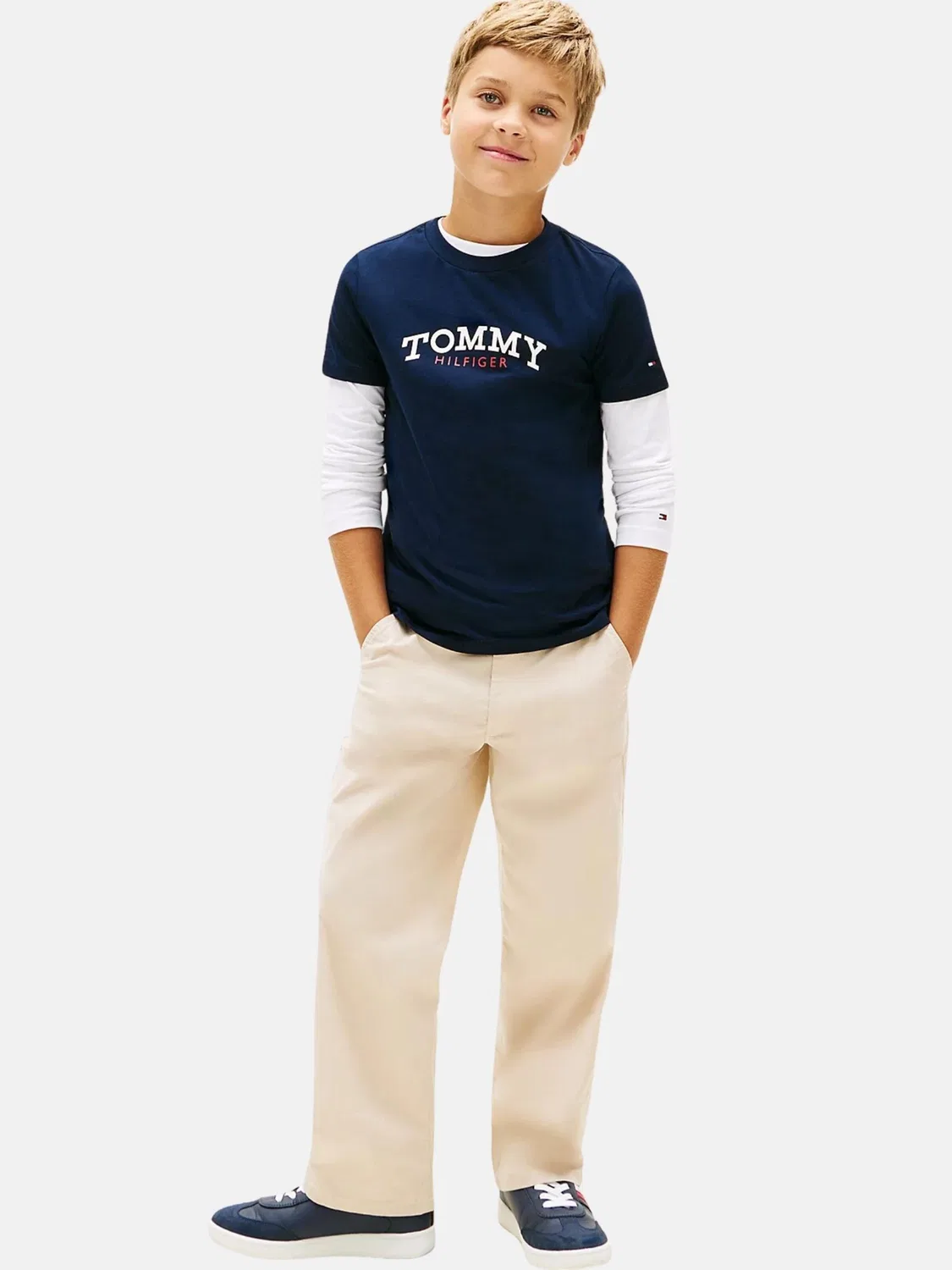 Футболка Tommy Hilfiger Kids, Navy — фото 2