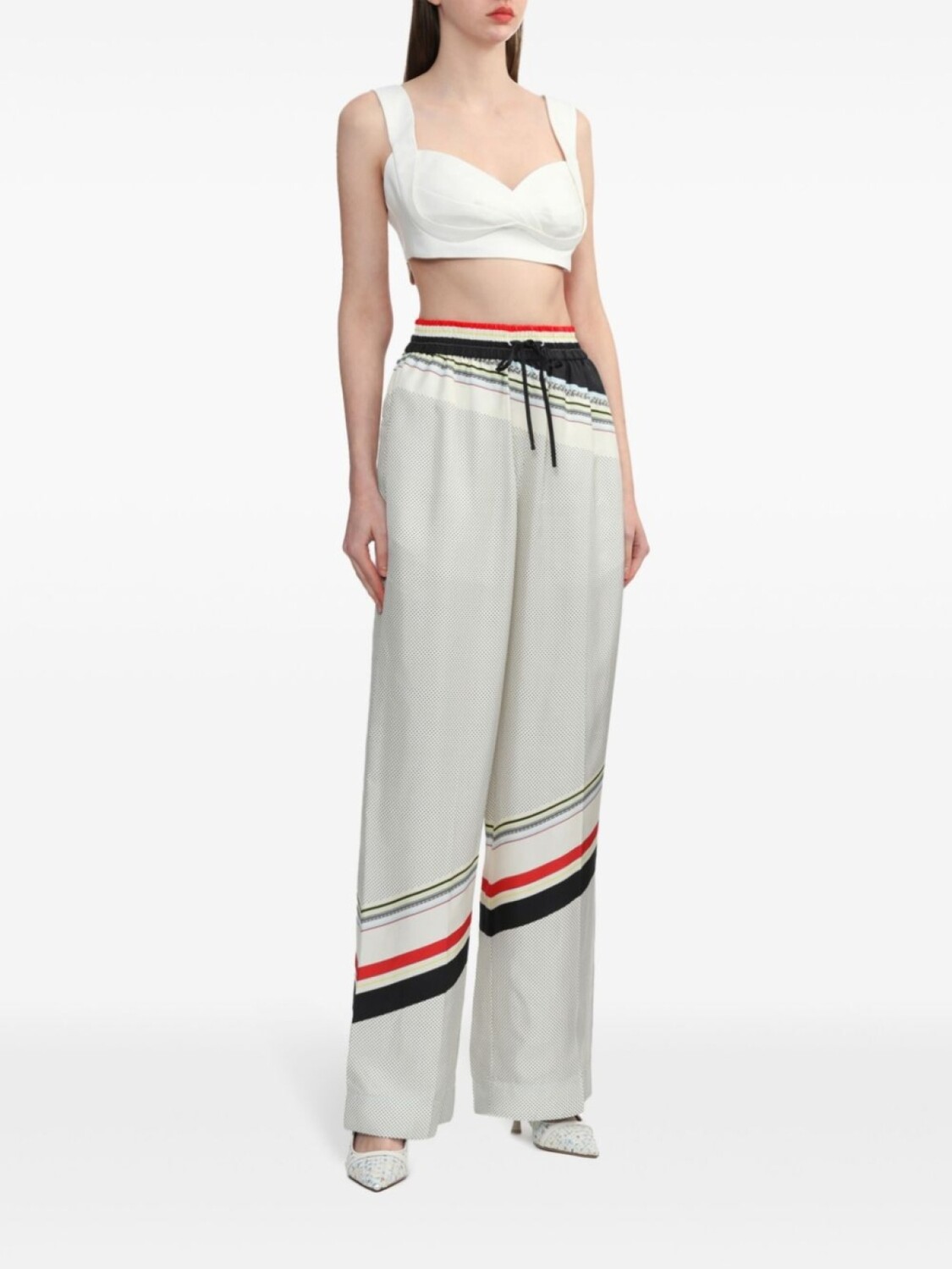 

3.1 Phillip Lim шелковые брюки Liberty широкого кроя, серый