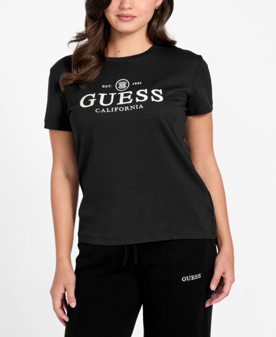 

Женская футболка Arabella с круглым вырезом и короткими рукавами GUESS, Jet Black, Черный, Женская футболка Arabella с круглым вырезом и короткими рукавами GUESS, Jet Black
