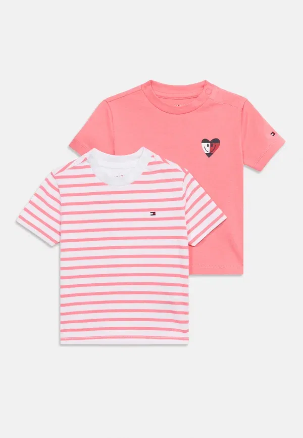 Футболка Tommy Hilfiger 2 Pack Back Smiley Logo Jersey T-Shirts Print, тропический румянец
