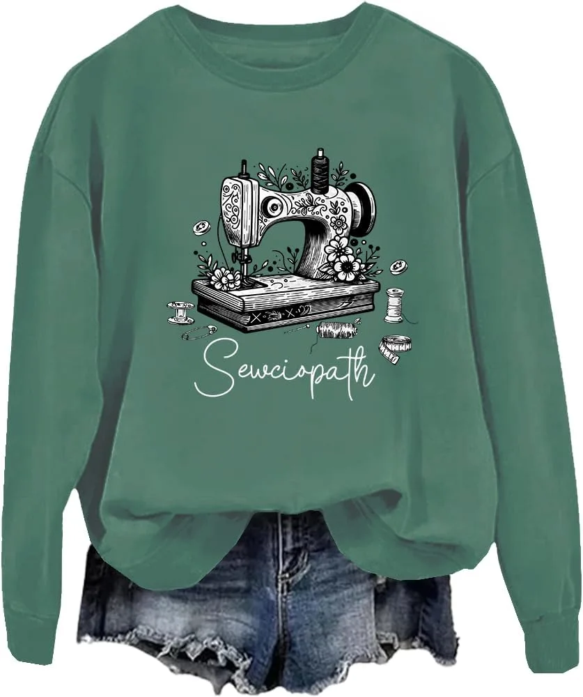 

Толстовка Sewciopath с принтом в виде винтажной швейной машинки FITKEYS