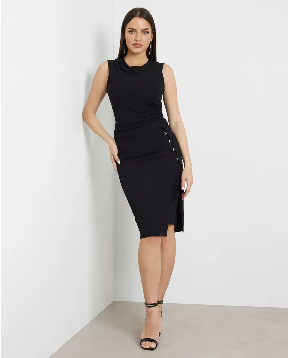 

Однотонная юбка Guess, черный