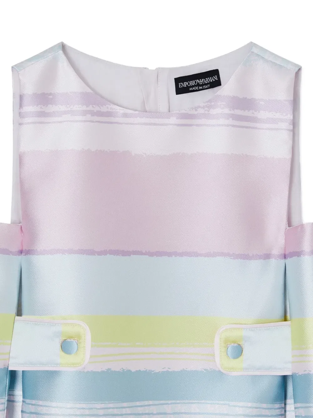 Полосатое платье без рукавов Emporio Armani Kids, розовый — фото 3