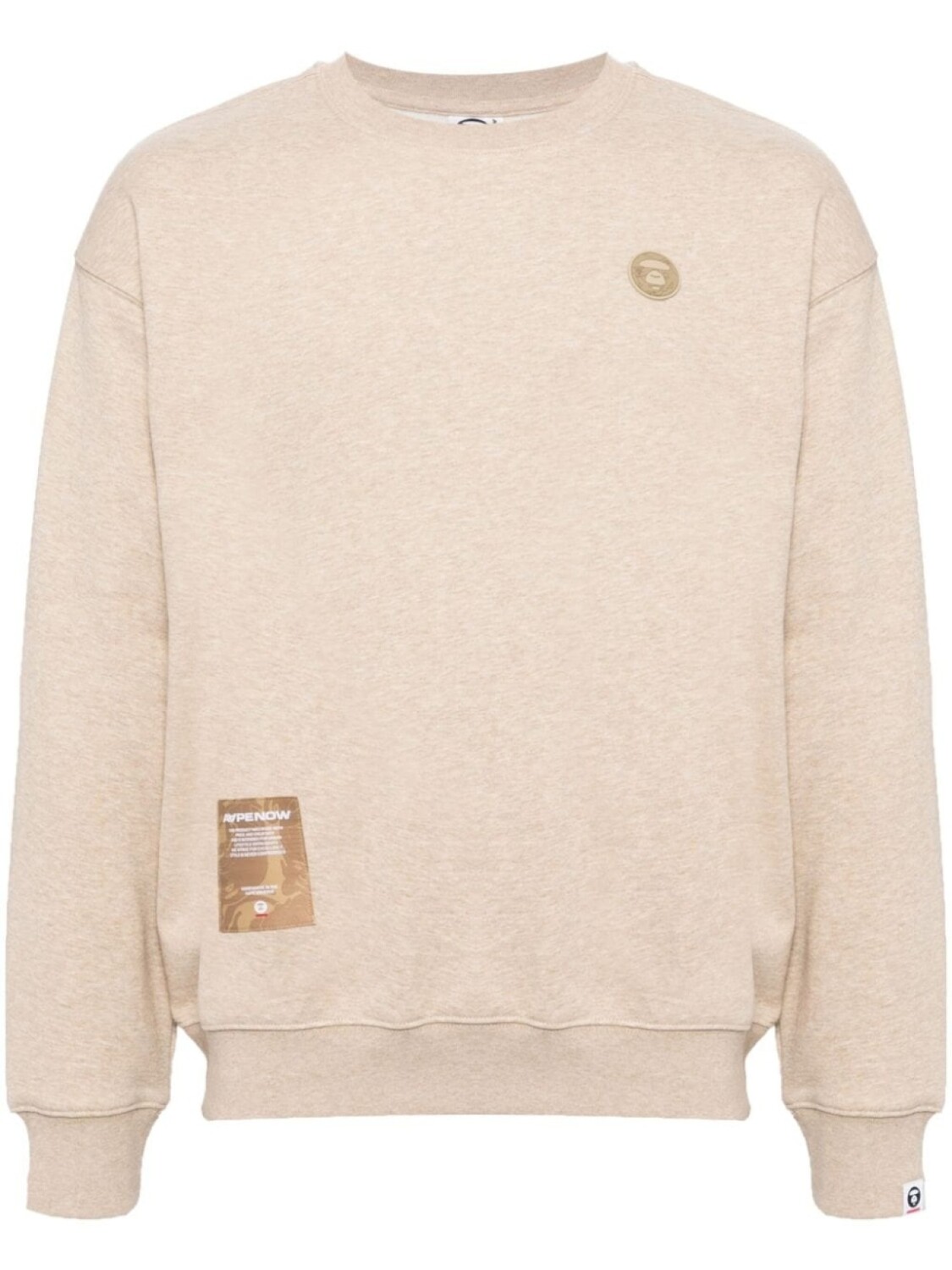 

AAPE BY *A BATHING APE толстовка с нашивкой-логотипом, нейтральный цвет