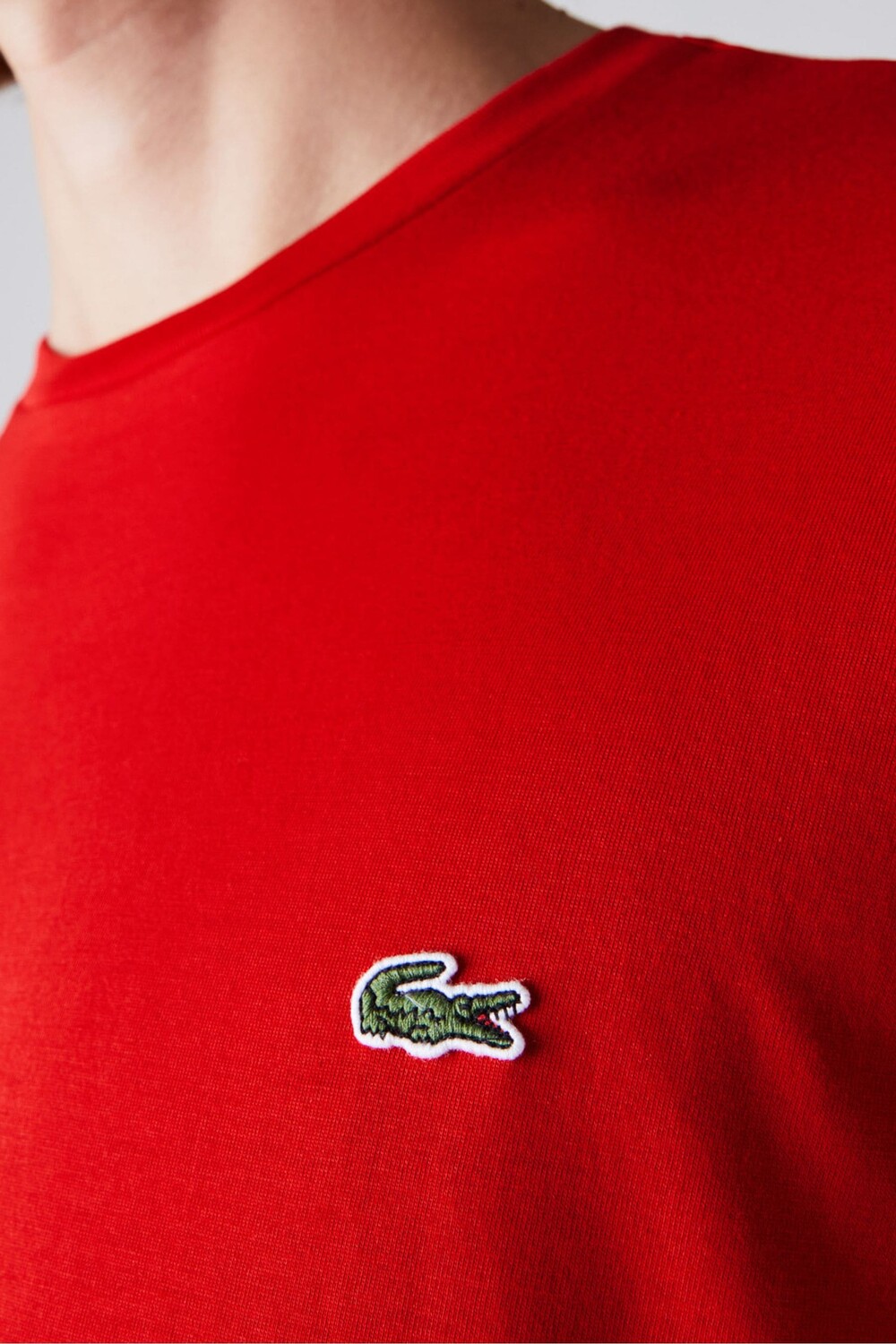 Роскошная футболка из хлопка пима Lacoste, красный — фото 4