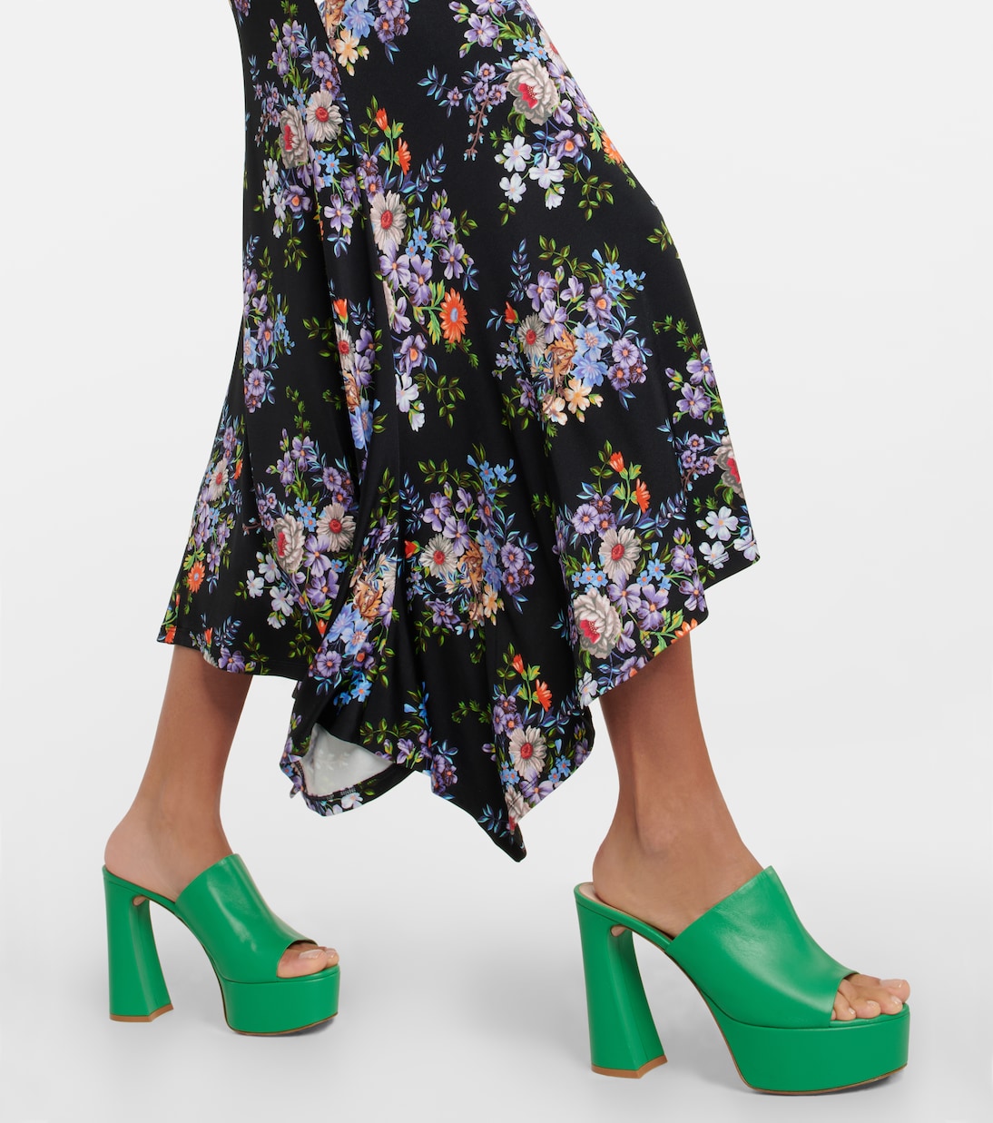 Мюли из кожи Holly на платформе Gianvito Rossi, зеленый — фото 4