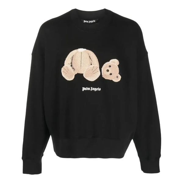 

Толстовка bear motif crew-neck sweatshirt 'black' Palm Angels, черный