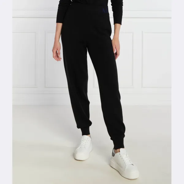 Спортивные штаны стандартного кроя с добавлением шерсти Armani Exchange, черный — фото 2
