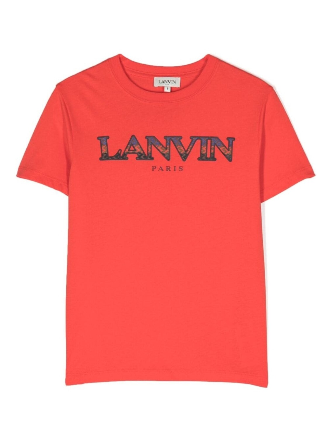

Lanvin Enfant футболка Curb с вышитым логотипом, красный
