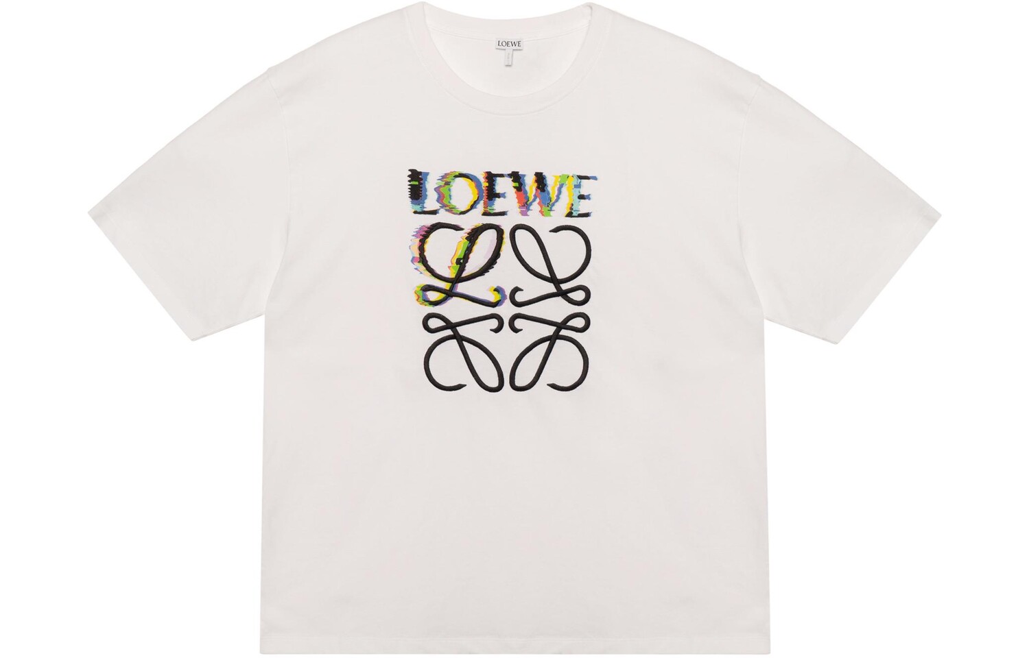 

Футболка с принтом Glitch, мужская, белая Loewe, белый