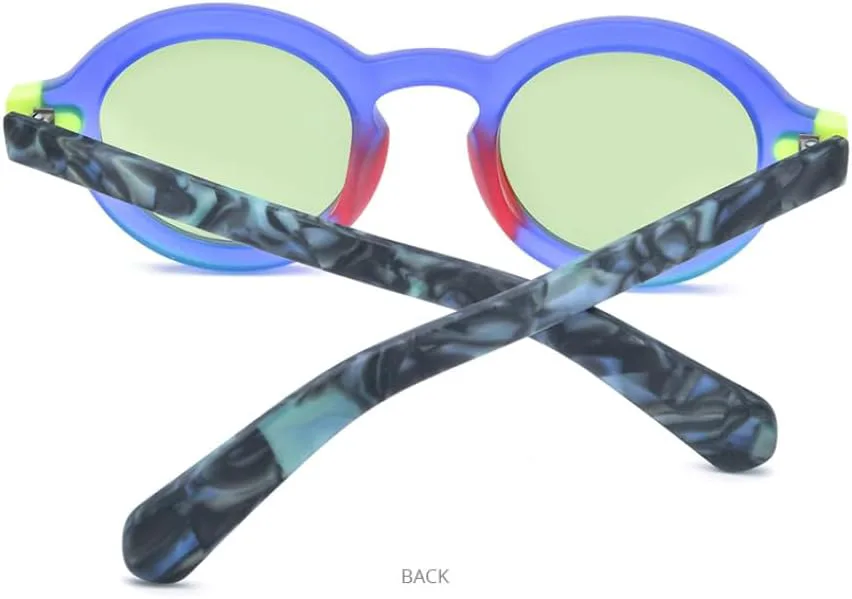 

Солнцезащитные очки MUTYNE из матового ацетата с поляризацией UV400 для мужчин, модные ретро-винтажные овальные солнцезащитные очки для женщин, Matte Green Pink