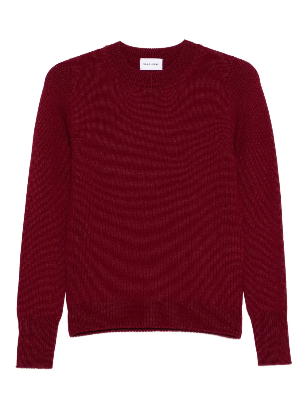

Свитер из шерсти мериноса с круглым вырезом SCAGLIONE, красный
