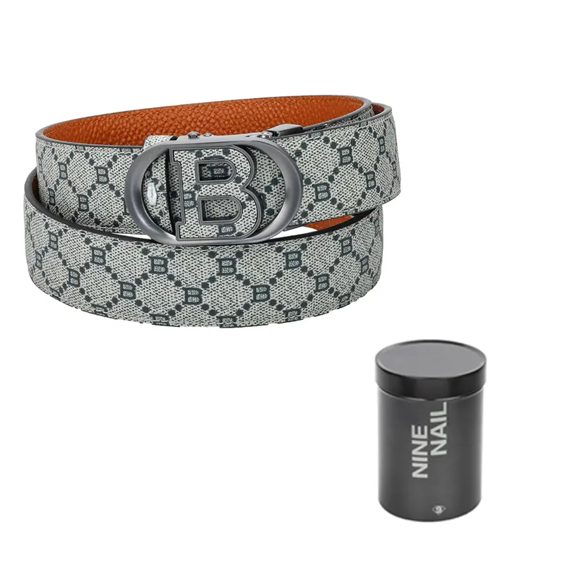 

NINE NAIL Мужской ремень из натуральной кожи коровы шириной 3,5 см, Vintage Blue