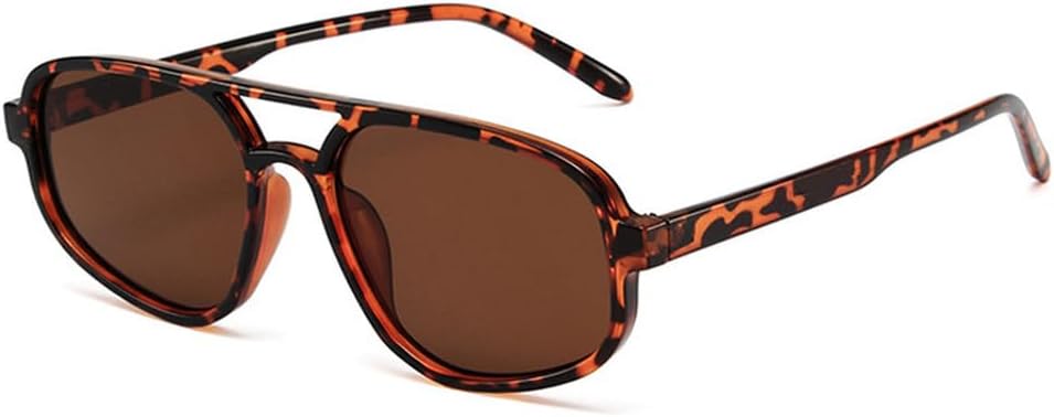 

Модные солнцезащитные очки «кошачий глаз» с двойной перемычкой, женские, ретро, ​​с леопардовым градиентом, защита от ультрафиолета UV400, мужские, трендовые солнцезащитные очки WNCKSQ, Leopard Tea