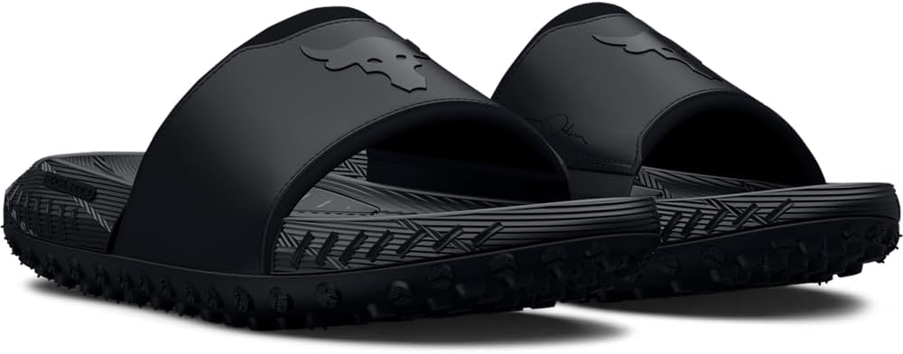 Under Armour мужские сланцы Project Rock 3, (001) Black/Black/Pitch Gray — фото 2