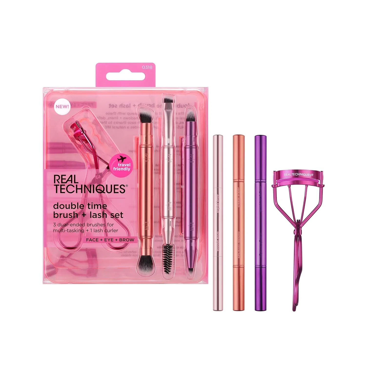 Набор кистей для макияжа глаз «Double Time Brush + Lash» от Real Techniques Real Techniques