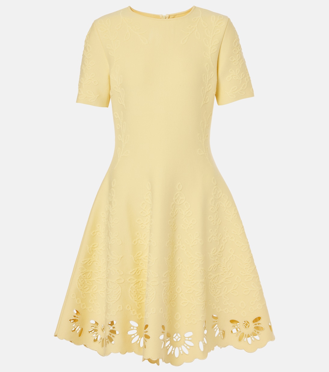 

Мини-платье из жаккарда с люверсами Oscar de la Renta, Banana
