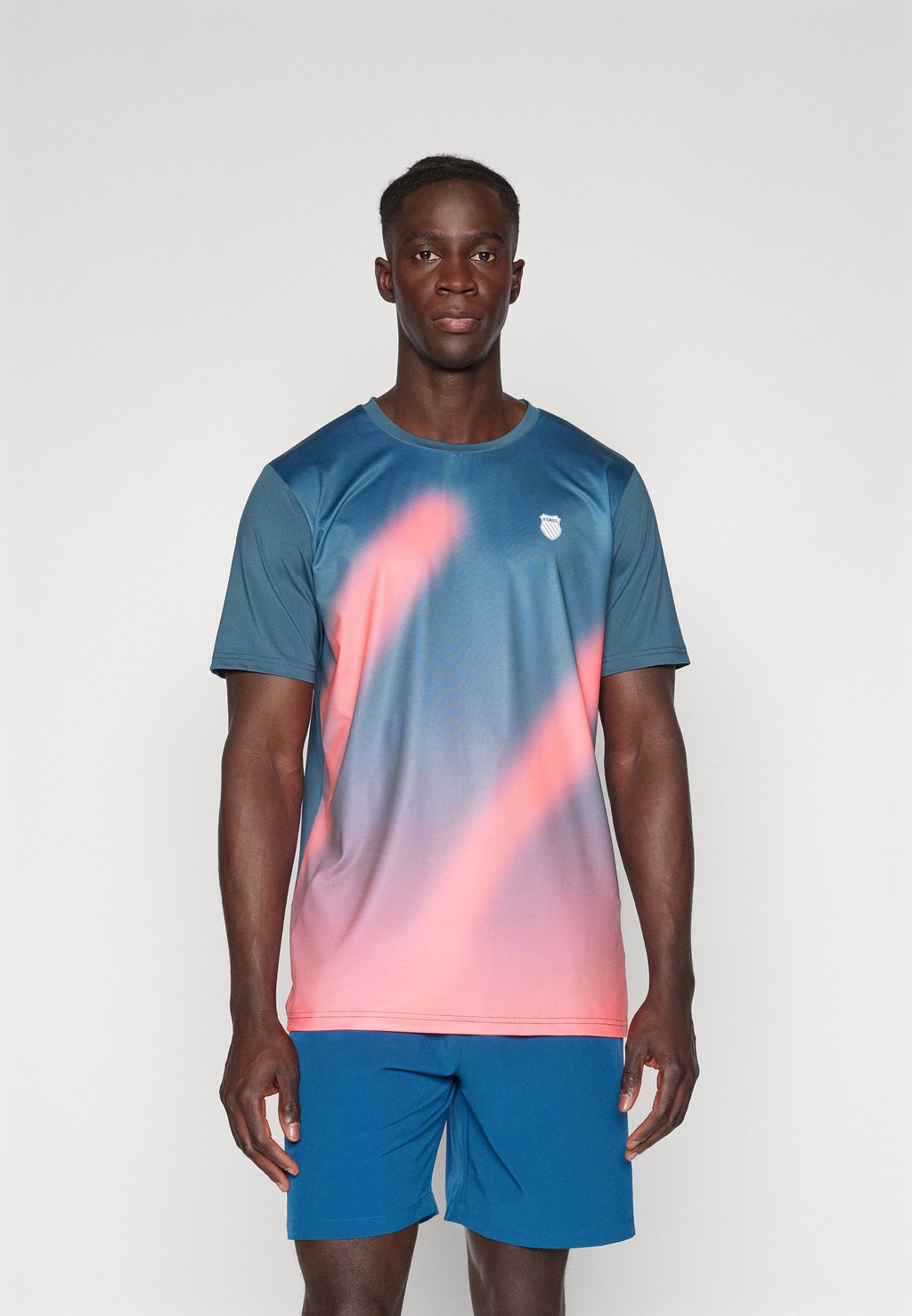 

Футболка с принтом HYPERCOURT PRINT CREW K-SWISS, сине-зеленый