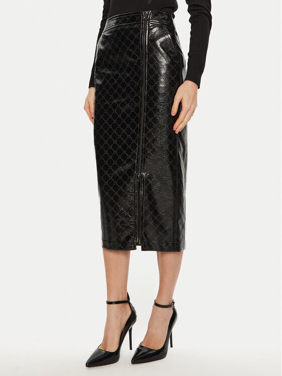 

Юбка из искусственной кожи приталенного кроя Access Fashion, черный