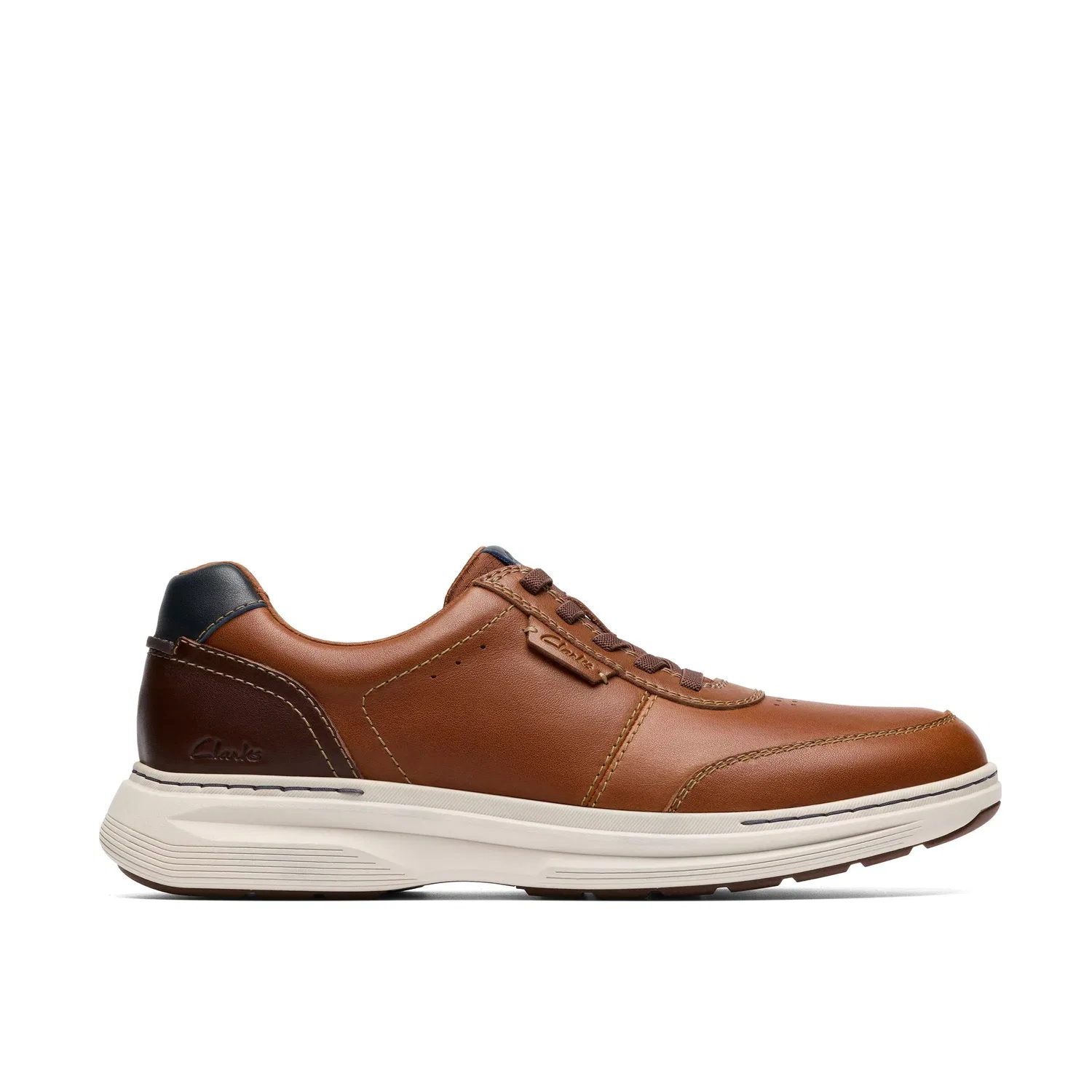 Туфли кожаные на шнуровке Clarks, коричневый