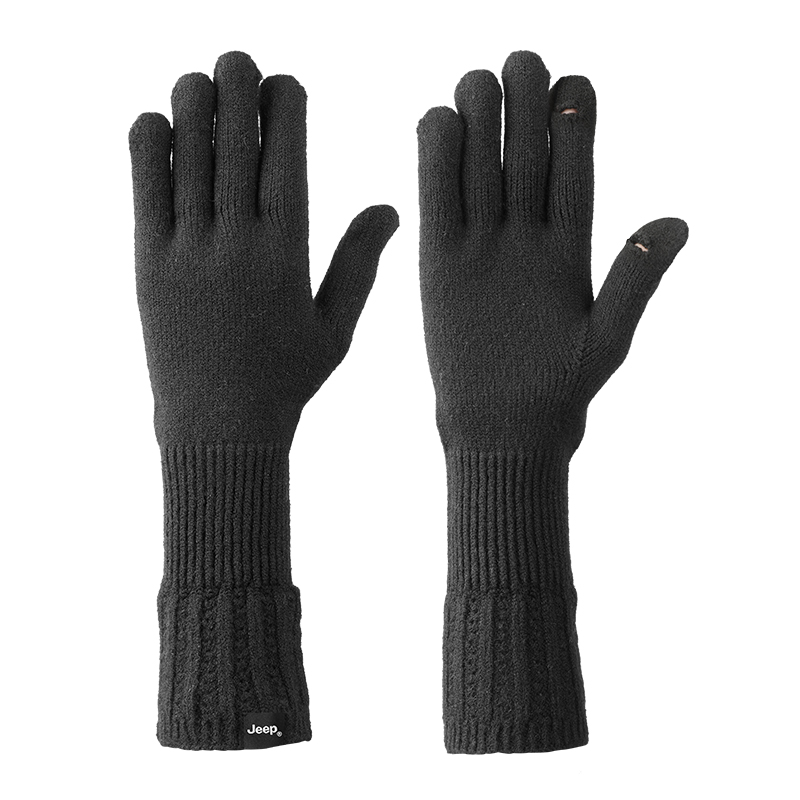 

Утолщенные вязаные перчатки Women's Jeep, черный