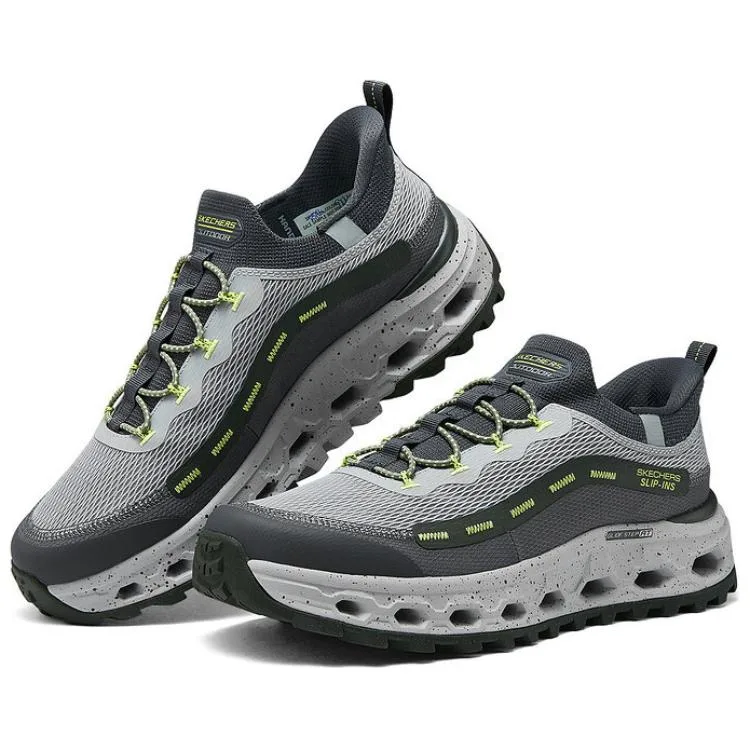 Skechers Кроссовки мужские GLIDE STEP AT низкие повседневные серо-желтые — фото 4