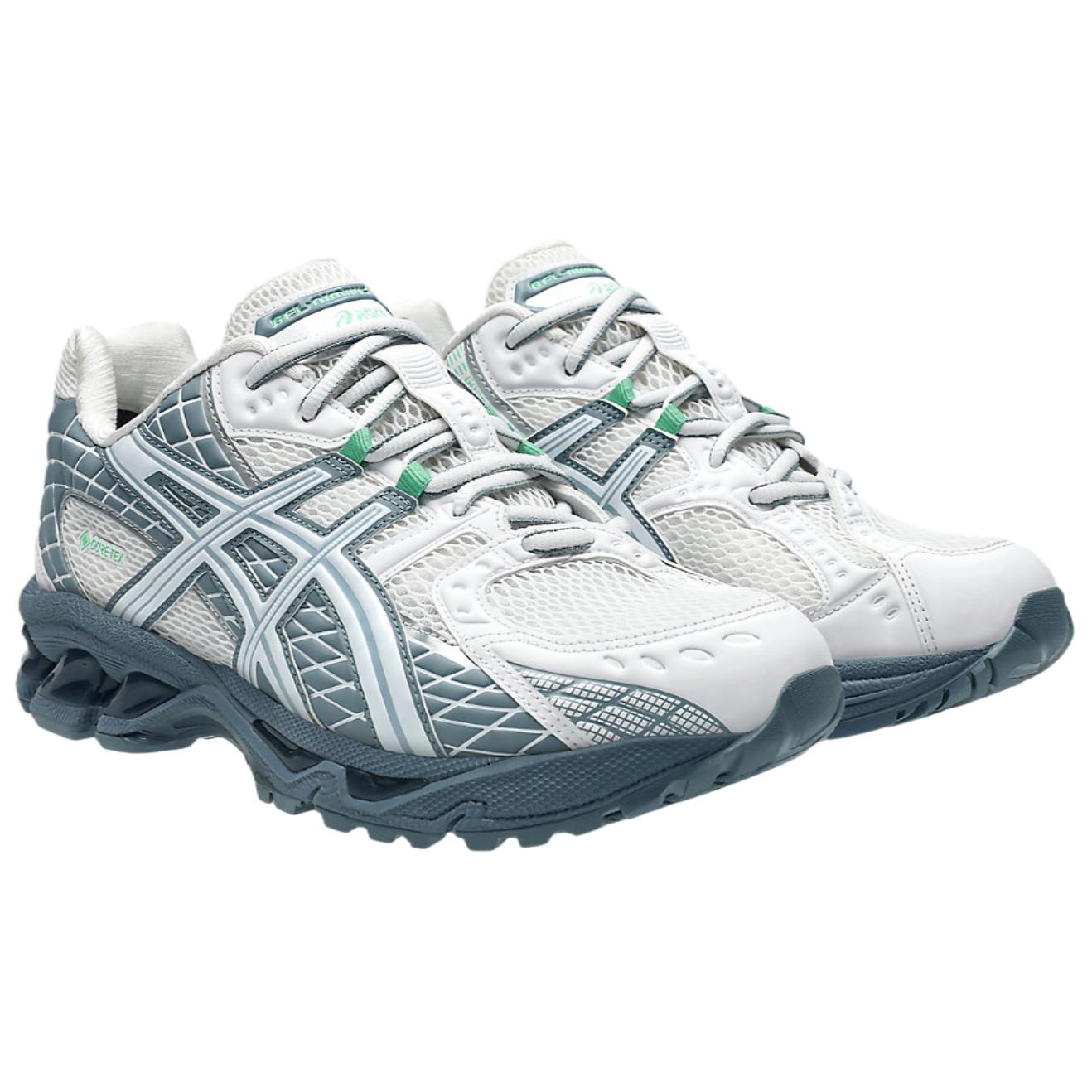 GEL Nimbus 10.1 водонепроницаемые и дышащие поддерживающие повседневные кроссовки для бега unisex белый серый ASICS, белый/серый — фото 3