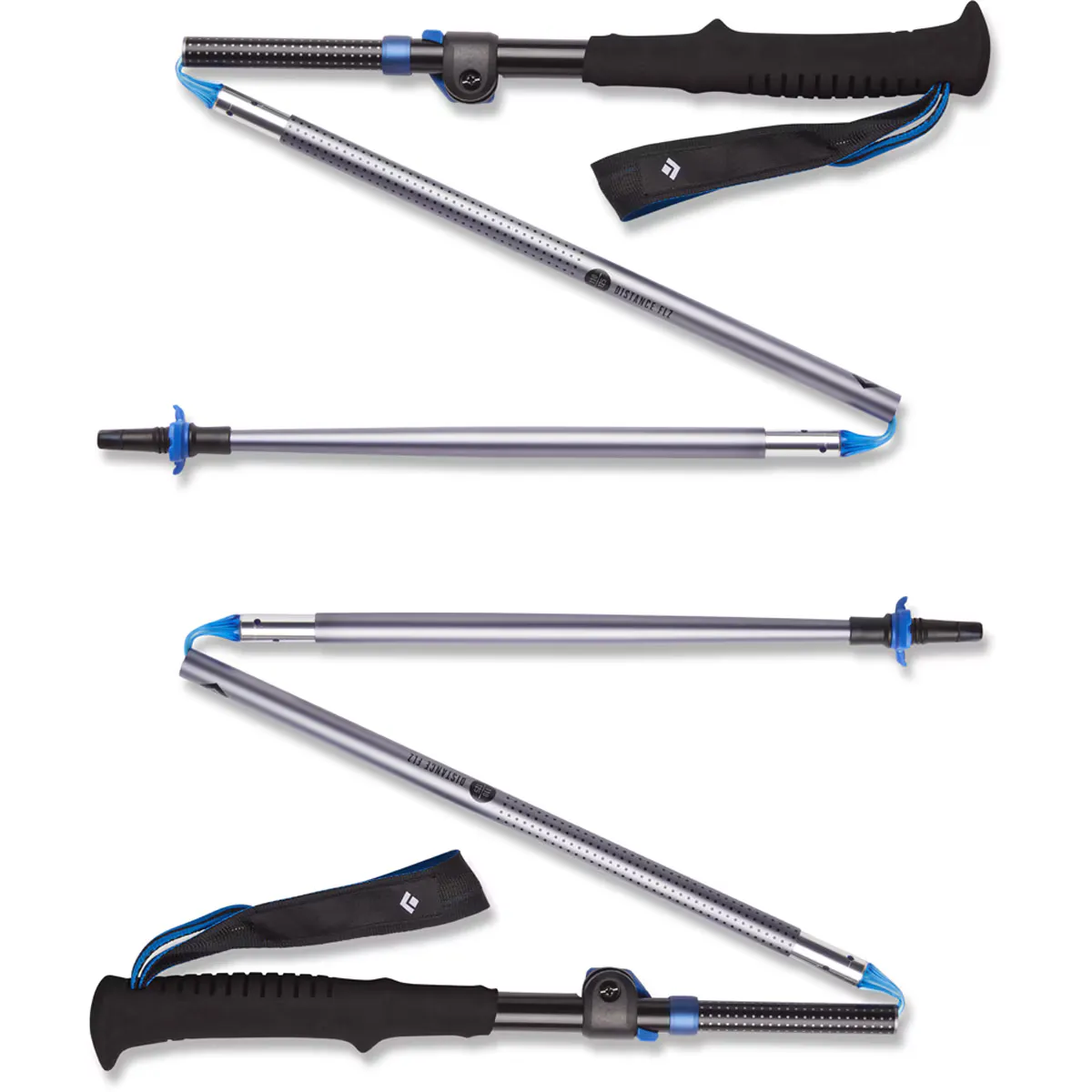 

Трекинговые/беговые палки Distance Flz Poles Black Diamond, серебряный