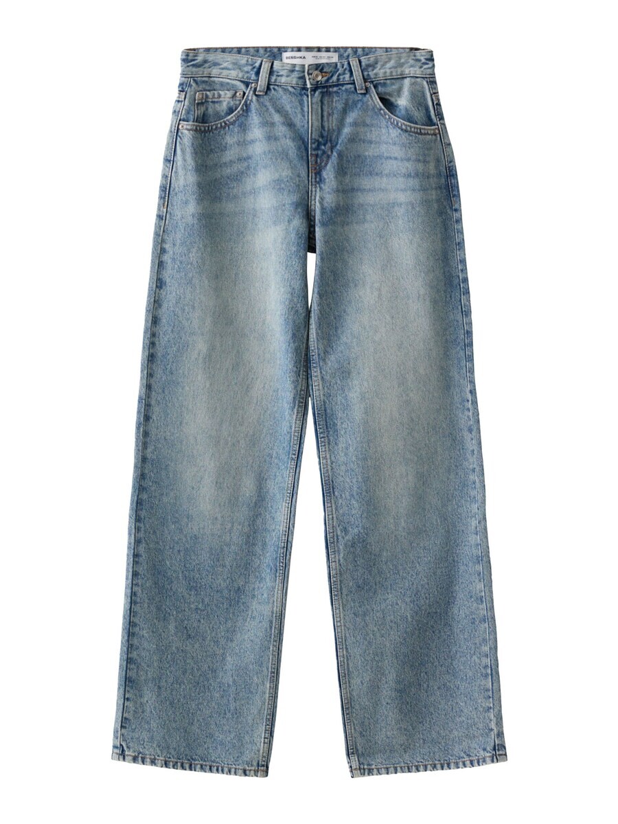 

Джинсы Bershka Wide leg Jeans, синий деним
