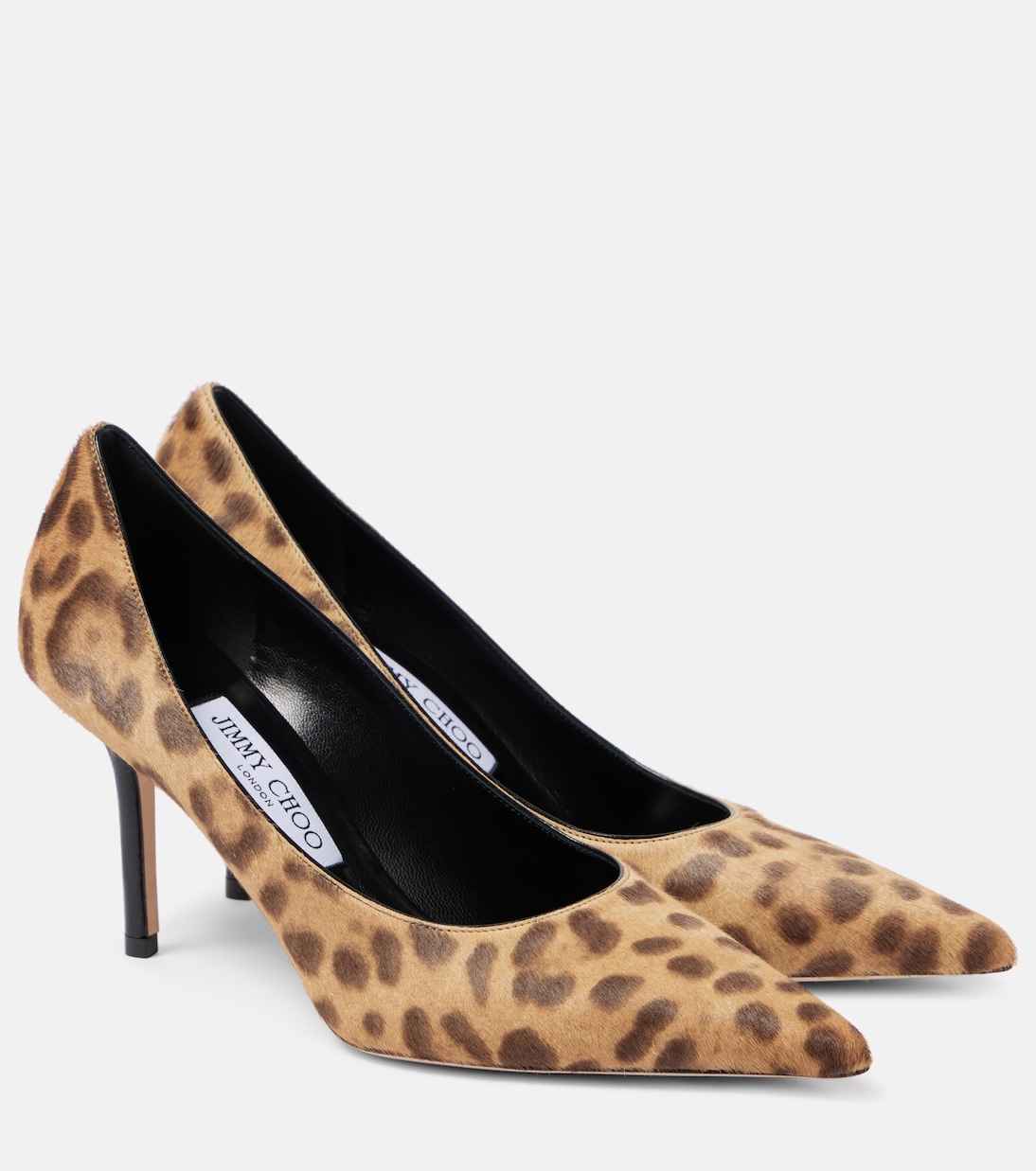 Туфли Love 85 из телячьей шерсти с леопардовым принтом Jimmy Choo, Natural