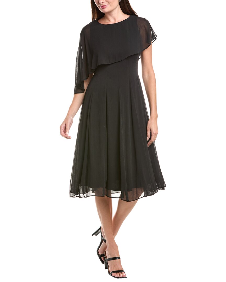 

Платье макси из шифона Maison Tara, черный