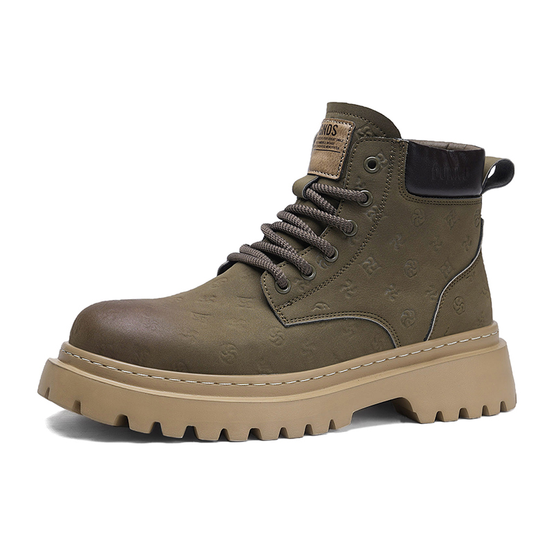 Dunnu Мужские ботинки Martin черные с хаки на подкладке, цвет Khaki Padded — фото 2