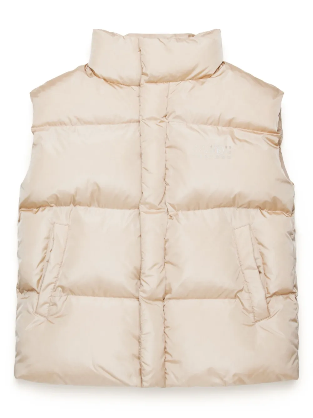

Дутый жилет с высоким воротником MM6 Maison Margiela Kids, нейтральный