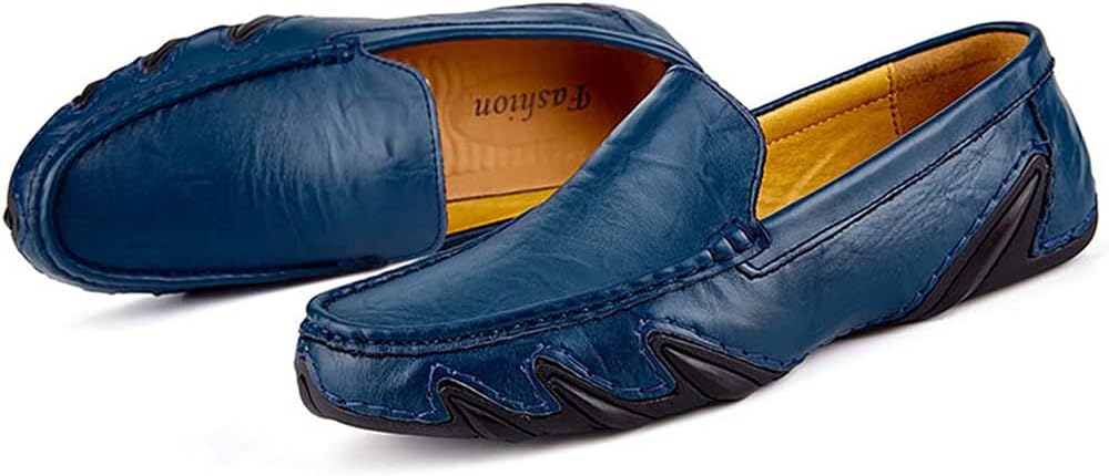 

Мужские лоферы Bitiger, удобные повседневные слипоны, лоферы - дышащие, прочные и противоскользящие, бизнес-обувь для мужчин, синий