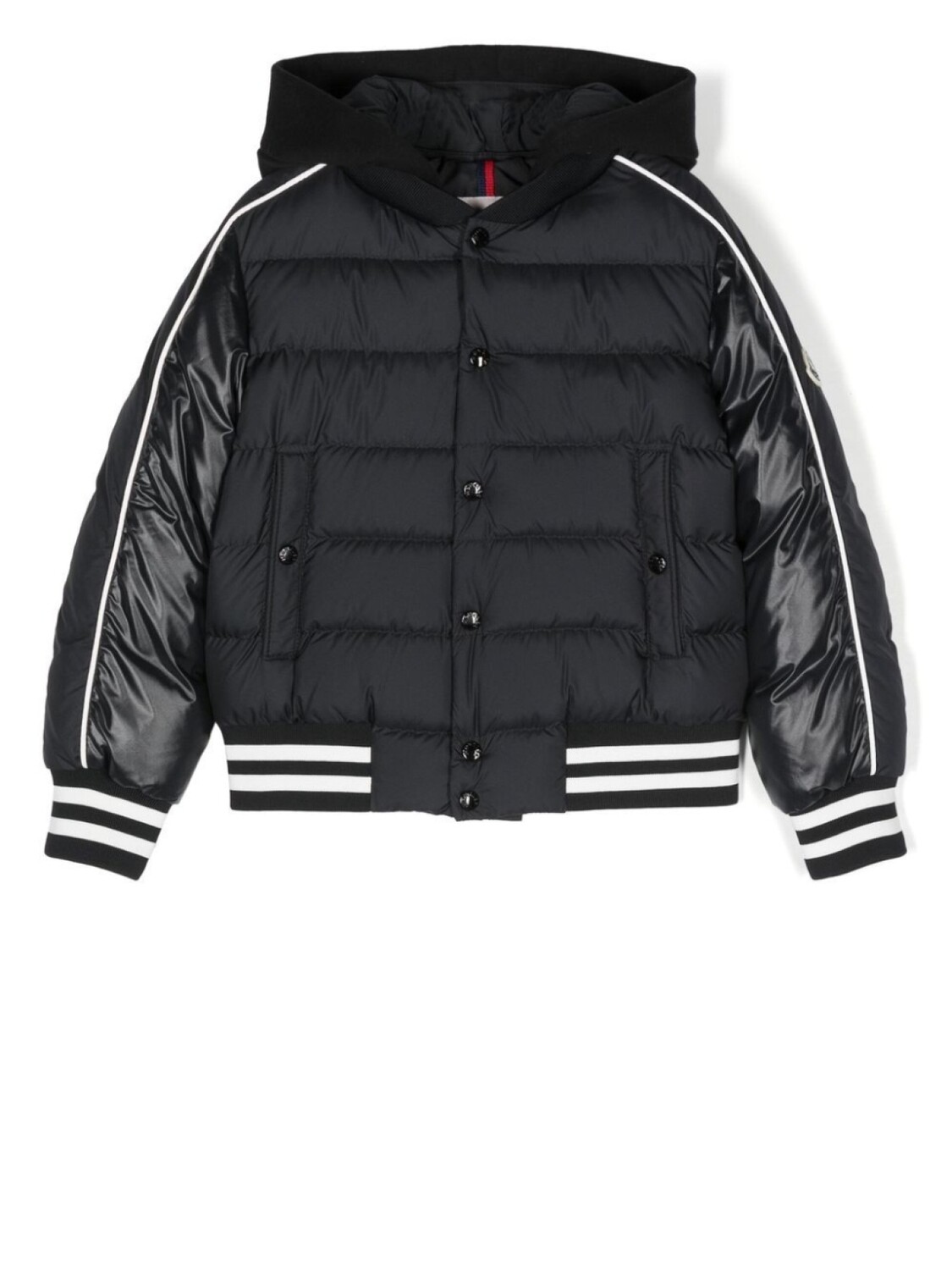

Moncler Enfant пуховик с капюшоном, черный