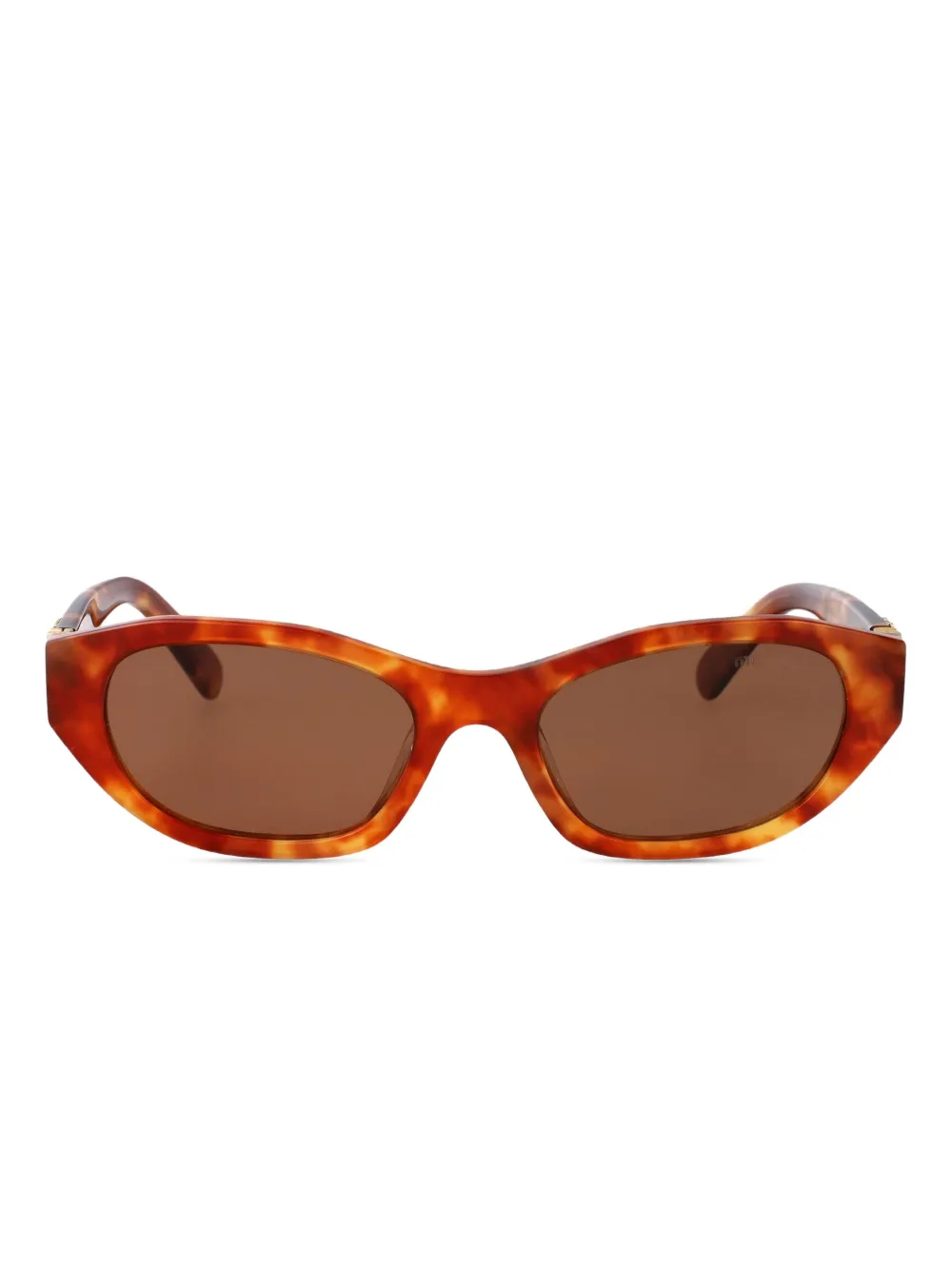 

Солнцезащитные очки в оправе черепаховой расцветки Miu Miu Eyewear, коричневый