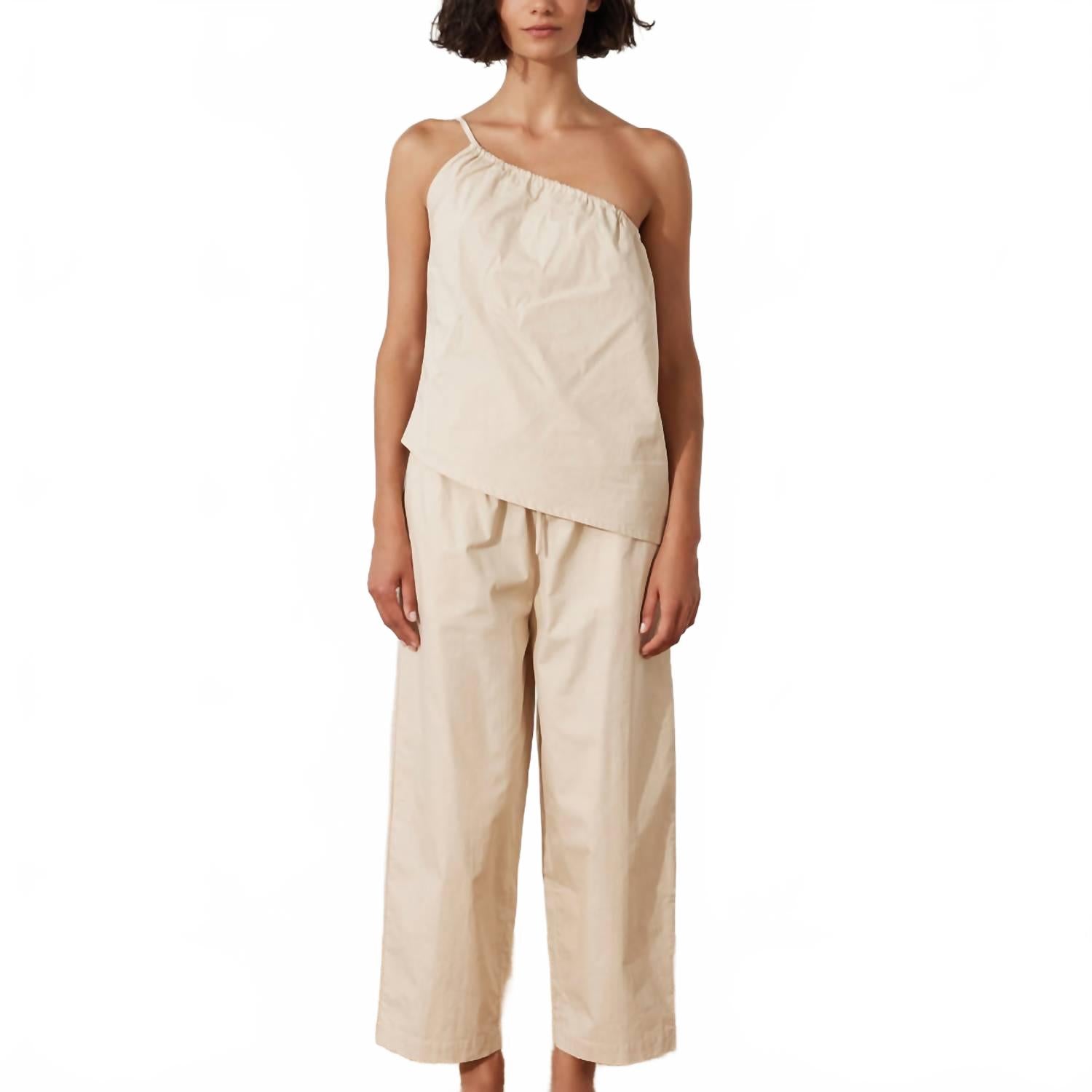 

Органик коттон брюки в бежевом цвете Zulu & Zephyr