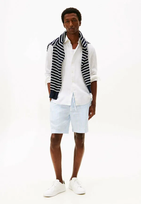 Рубашка прямого кроя из чистого выстиранного материала. Tommy Hilfiger, White — фото 2
