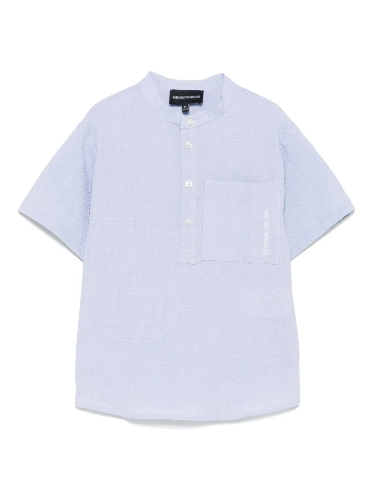 

Рубашка с вышитым логотипом Emporio Armani Kids, синий