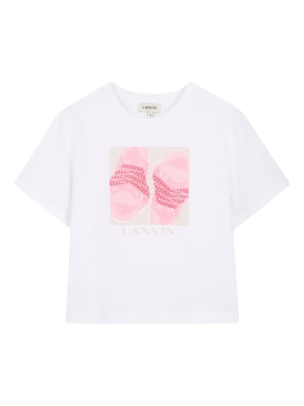 

Футболка с графичным принтом Lanvin Enfant, белый
