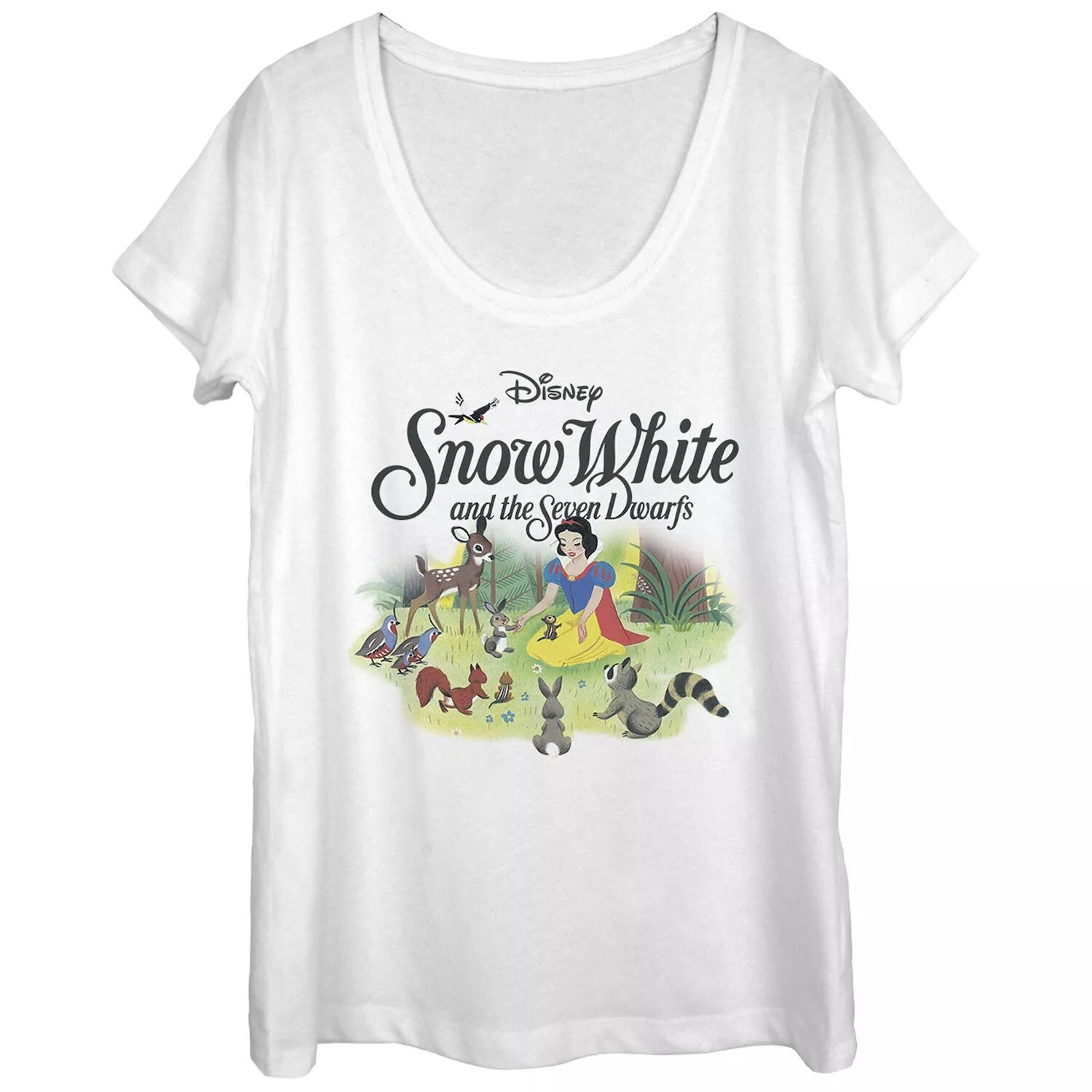 

Детская футболка Disney's Snow White Friends с круглым вырезом «Друзья животных» Licensed Character