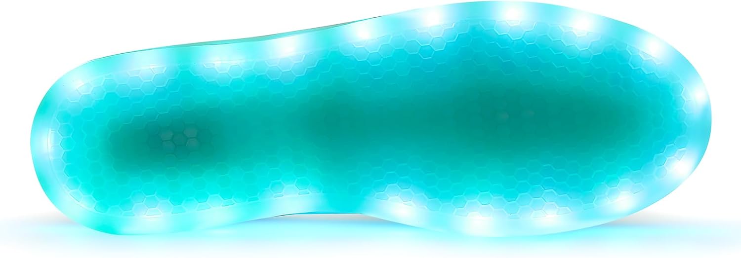 Унисекс светящиеся кроссовки с LED-подсветкой - модные светящиеся кеды, дышащие, с USB-зарядкой для мужчин и женщин Oekla, черный — фото 4