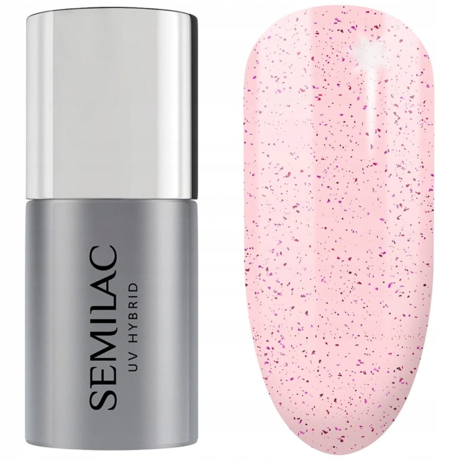 

Semilac Top No Wipe Blinking Violet & Rose Flakes T14, 7 мл