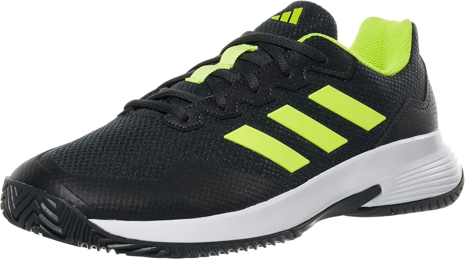 Мужские теннисные кроссовки Adidas, цвет Carbon/Lucid Lemon/White
