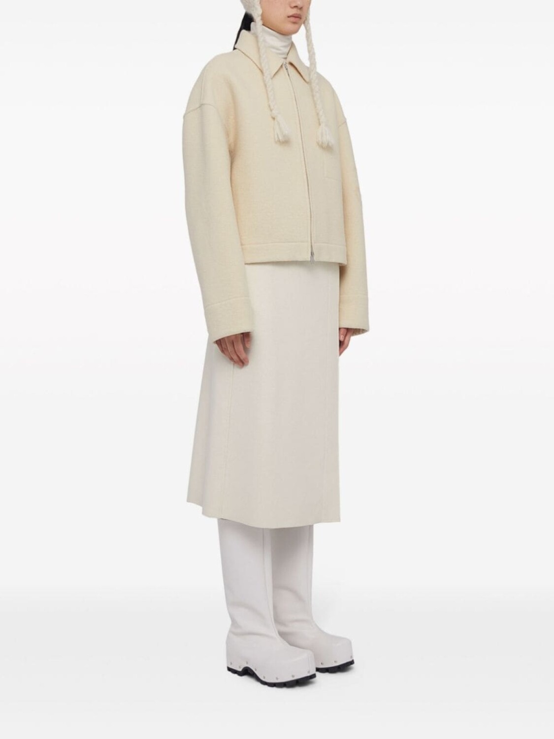 Jil Sander куртка с логотипом, нейтральный цвет — фото 3