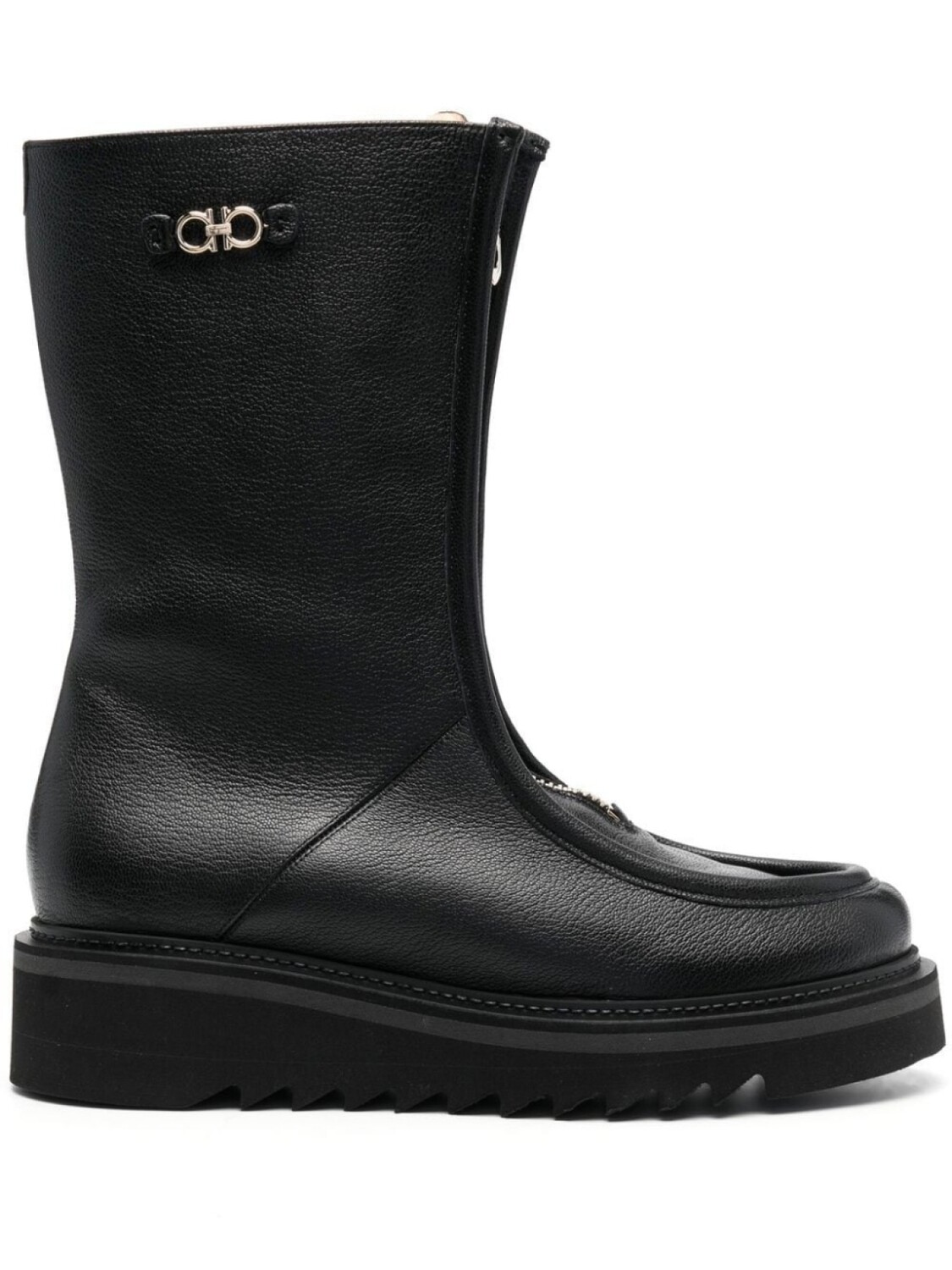 Сапоги с молнией Ferragamo, черный