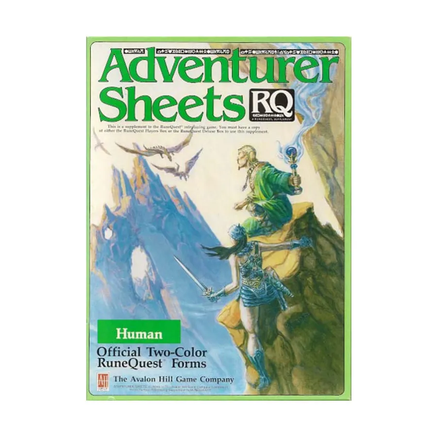 

Бокс-сет Adventurer Sheets - Human, RuneQuest (Avalon Hill)
