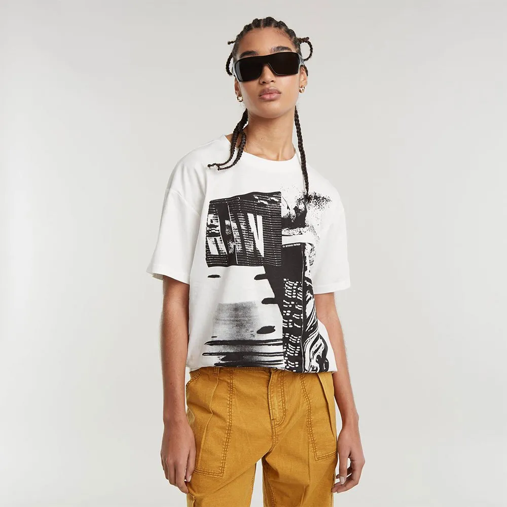 

Футболка G-Star Multi Print Loose R T, белый