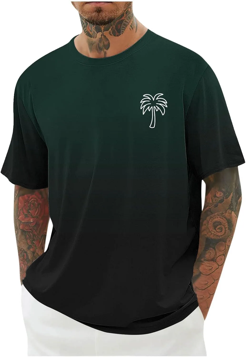 

Мужская оверсайз футболка с градиентным принтом